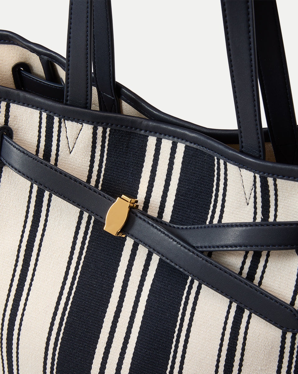 VERONICA BEARD STRIPED CANVAS DASH TOTE - 3