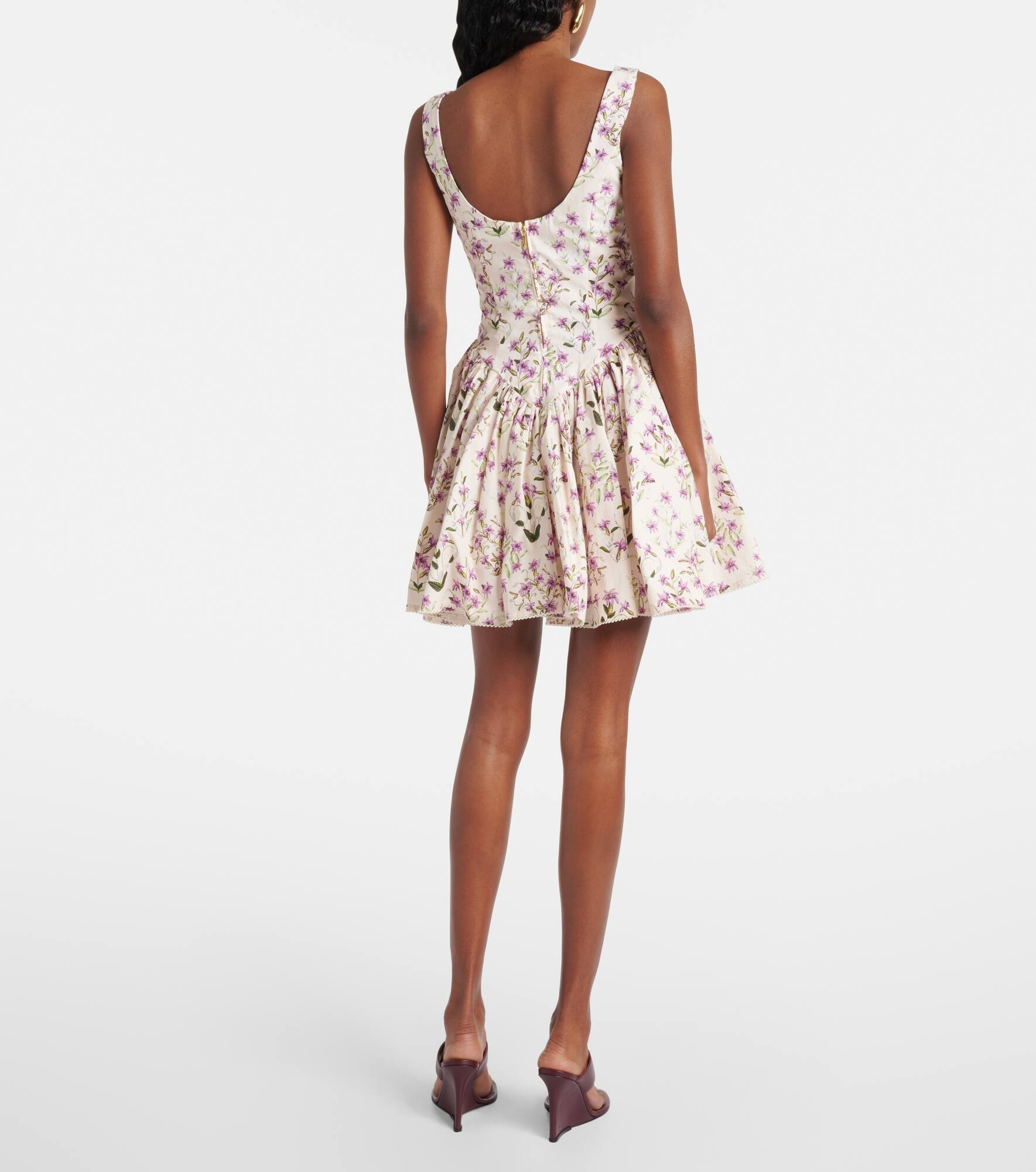 Pluma floral cotton minidress - 3