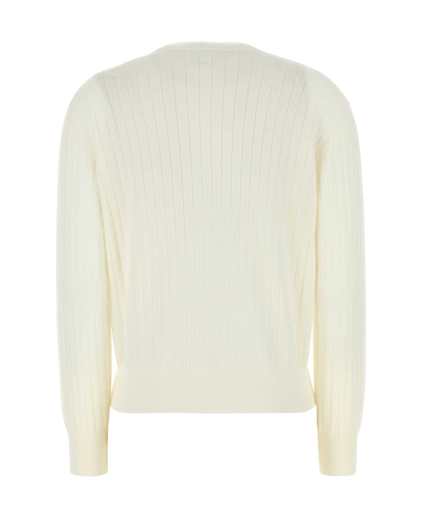 White Wool Cardigan - 2