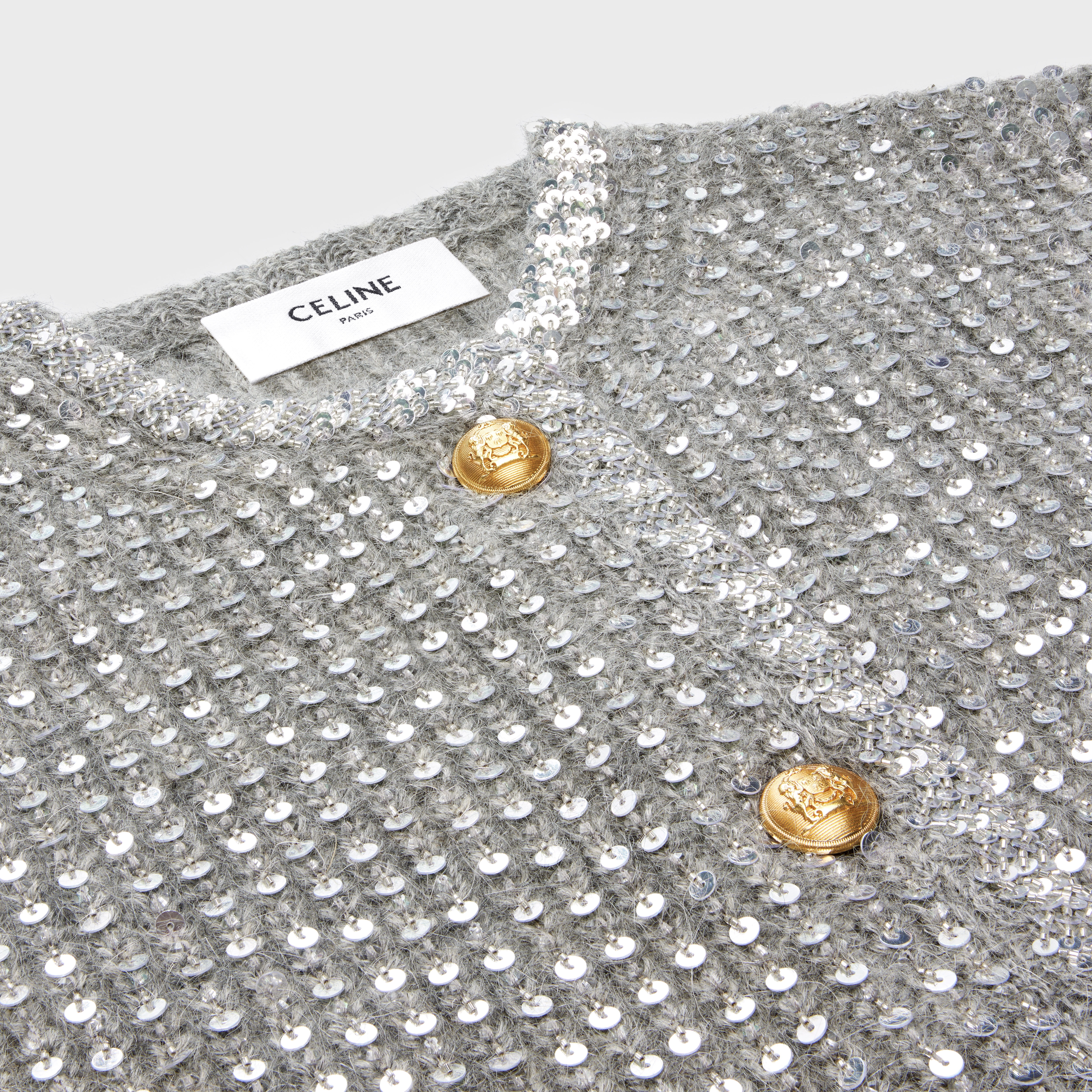 embroidered cardigan jacket in mohair - 3
