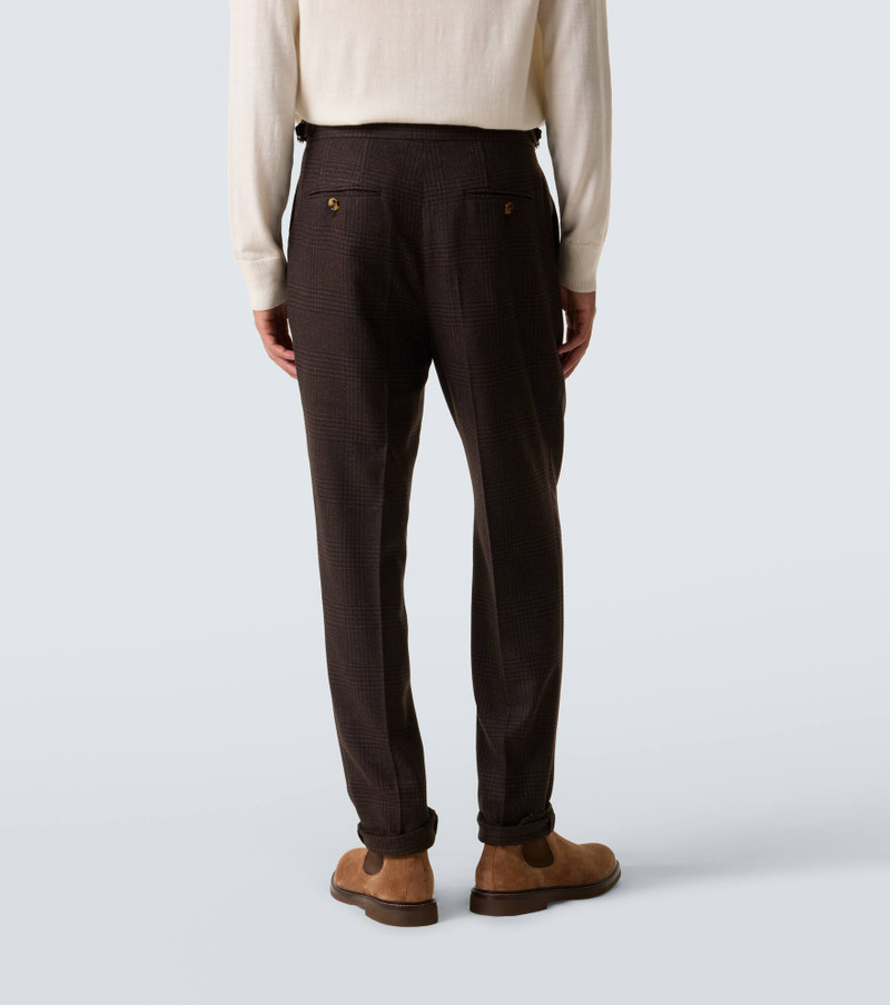 Checked wool, cashmere, and silk twill suit 5