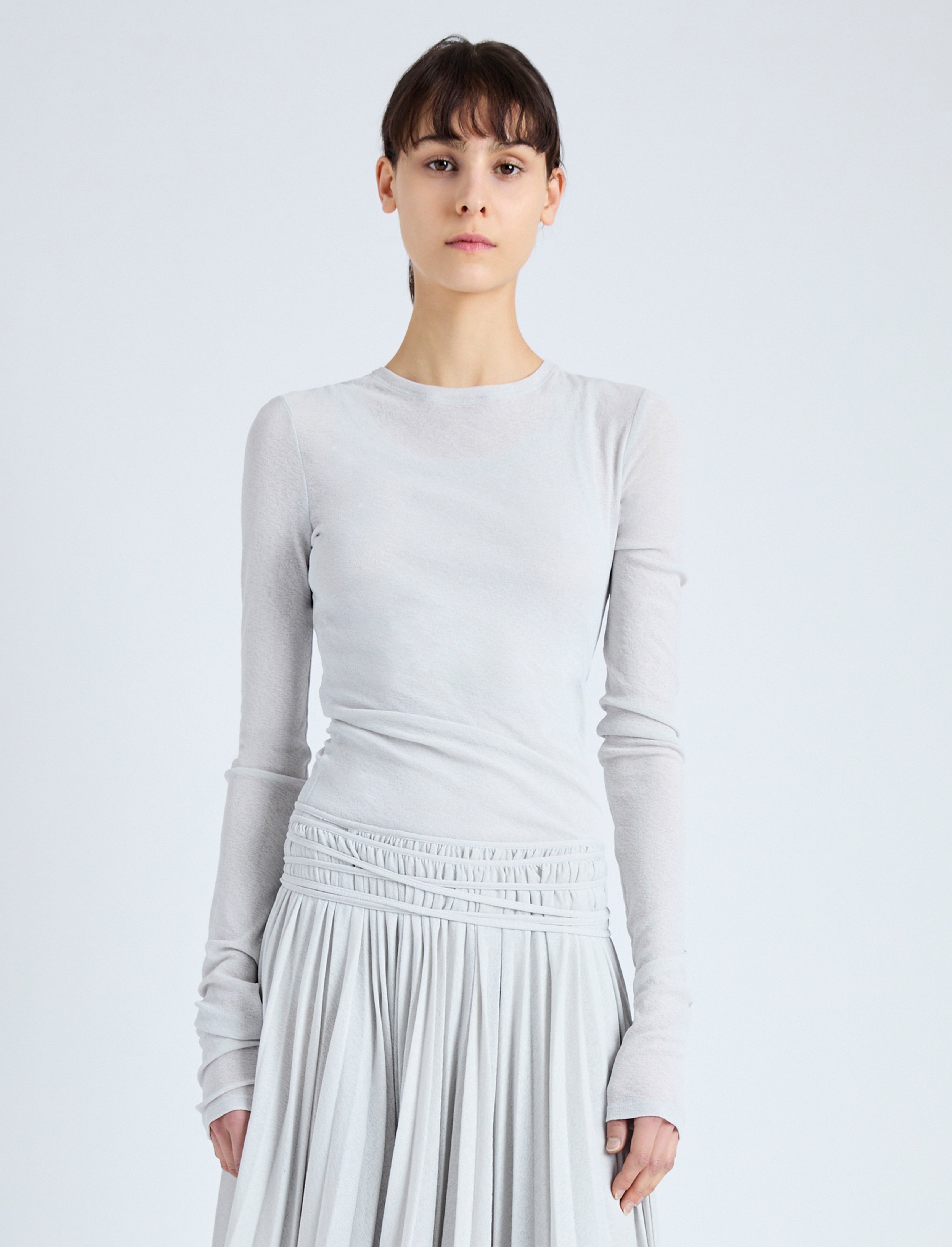 Roger Layered Top in Gauzy Jersey - 2