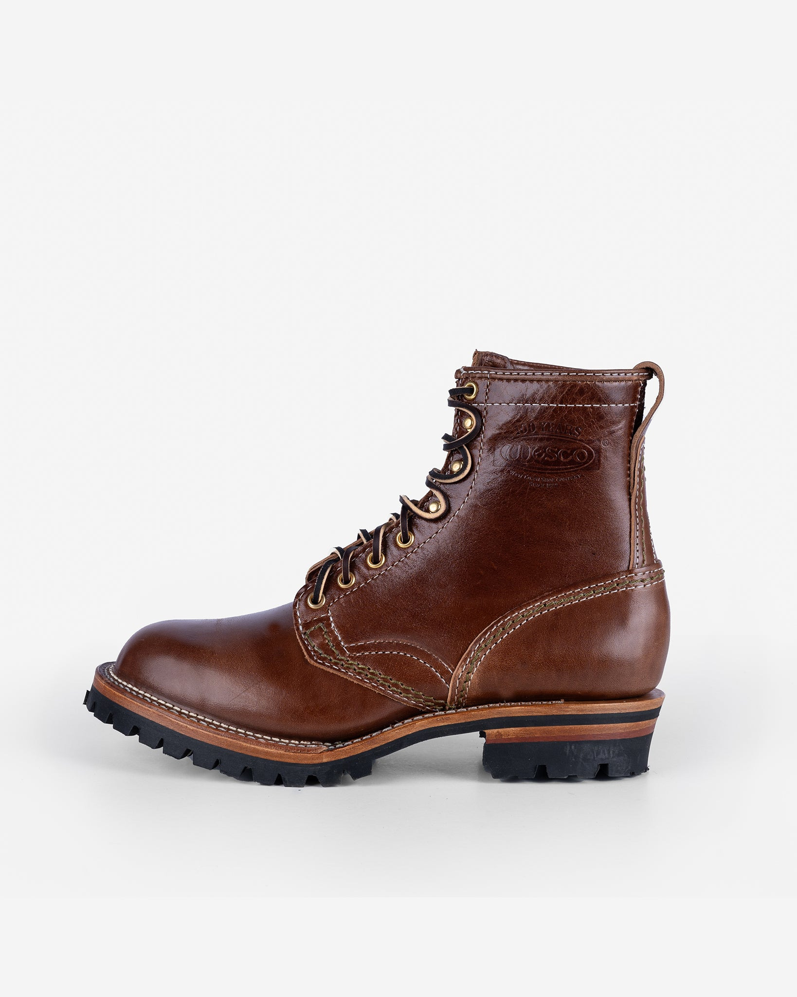 IHWE-JMHH-BRN Iron Heart Int'l x Wesco® - 8" Horween Horsehide Jobmaster® Boot - Brown - 3