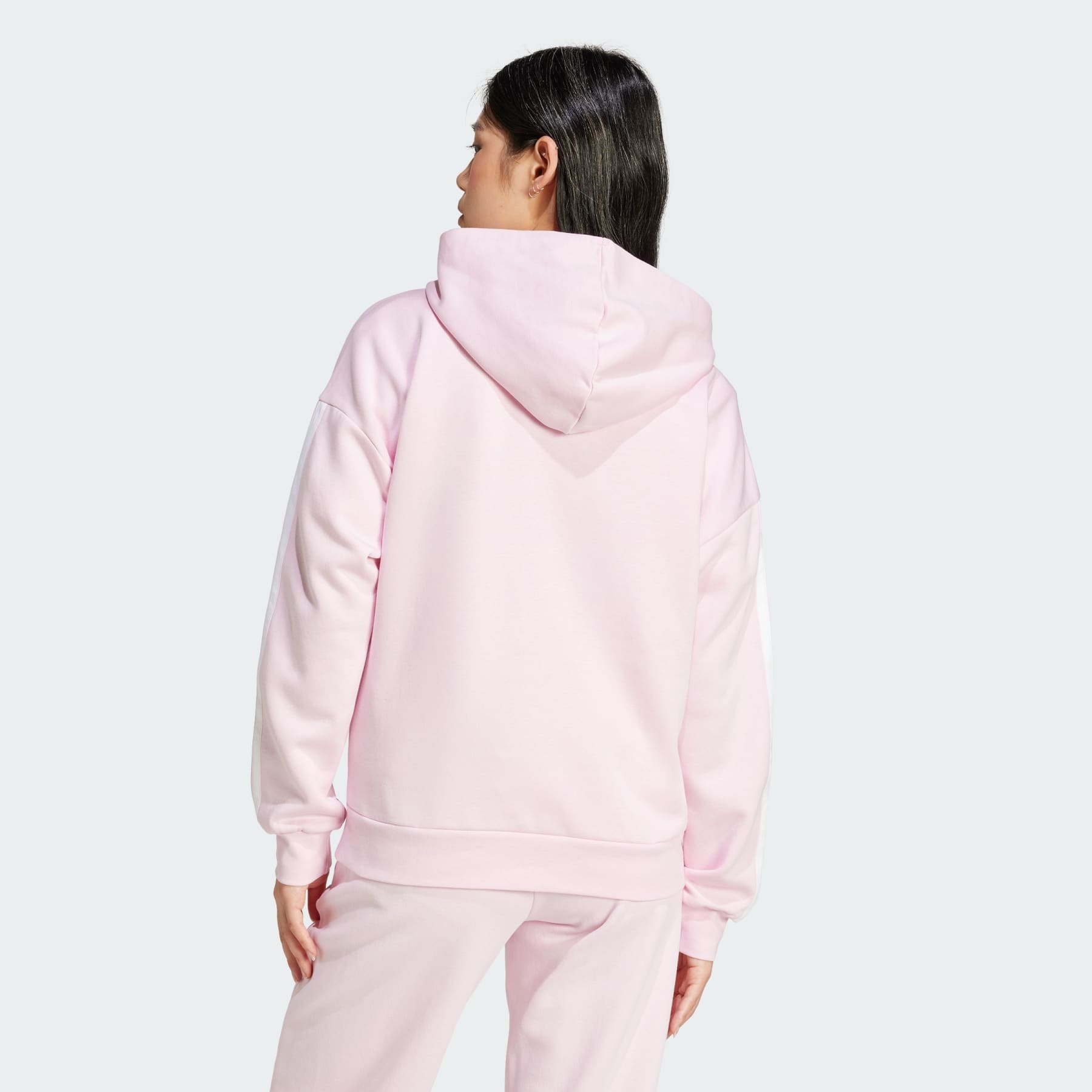 Essentials 3-Stripes Full-Zip Fleece Hoodie - 3
