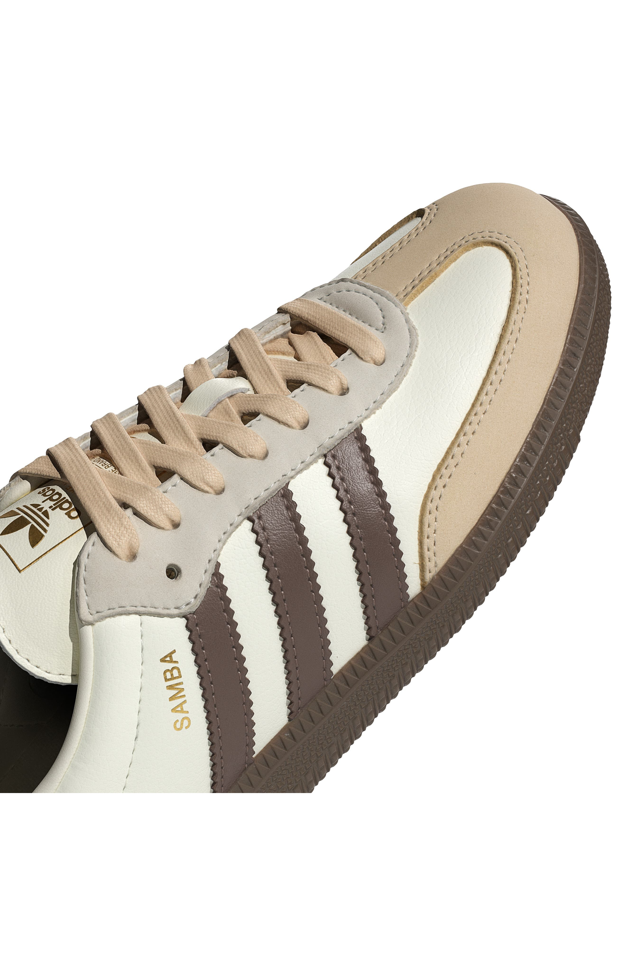 adidas Gender Inclusive Samba OG Sneaker in Off White/Earth Strata/Gum at Nordstrom - 9