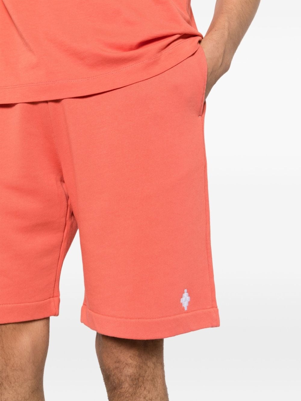 Cross-embroidered track shorts - 5
