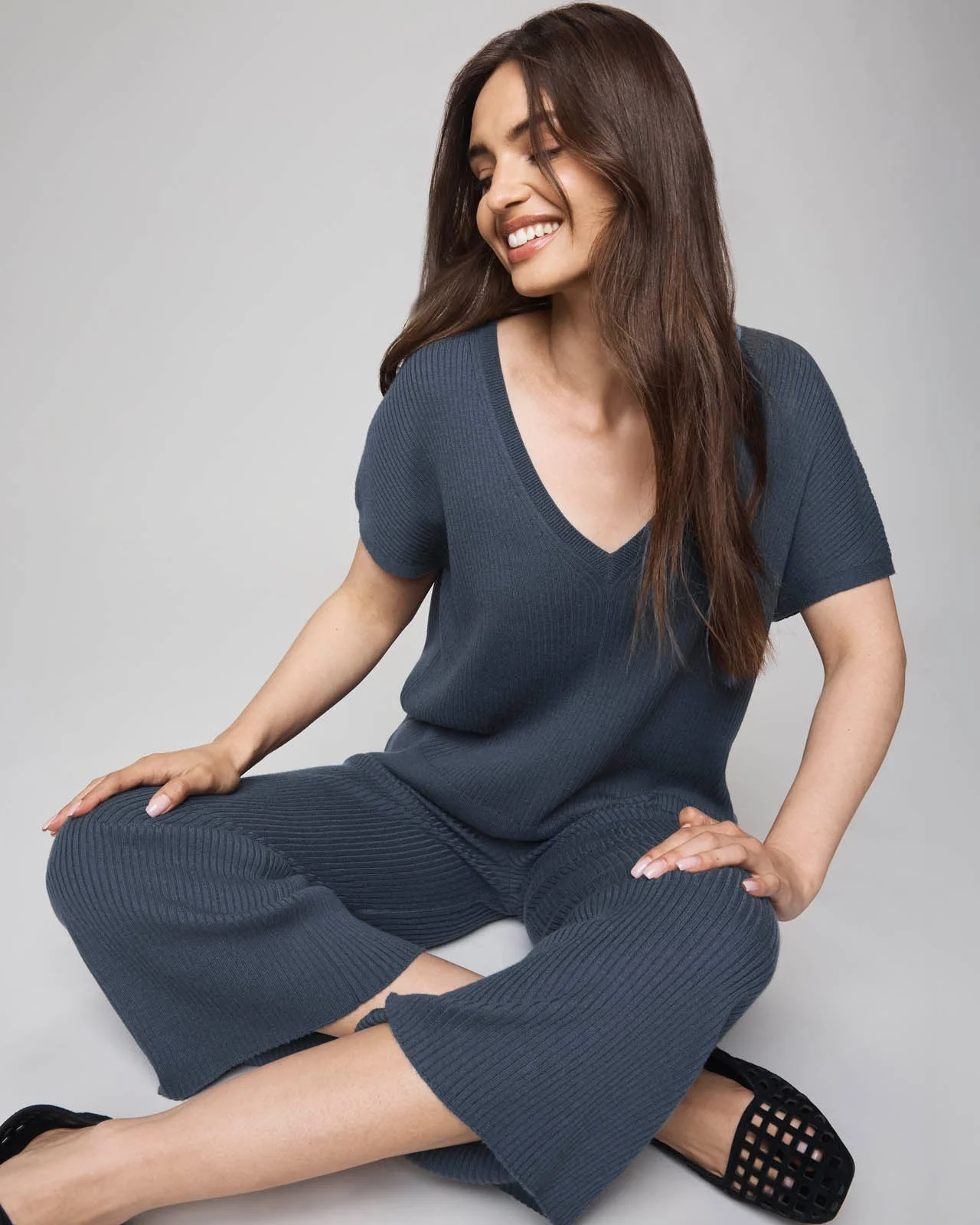 Georgie Cashblend Short Sleeve Sweater - 1
