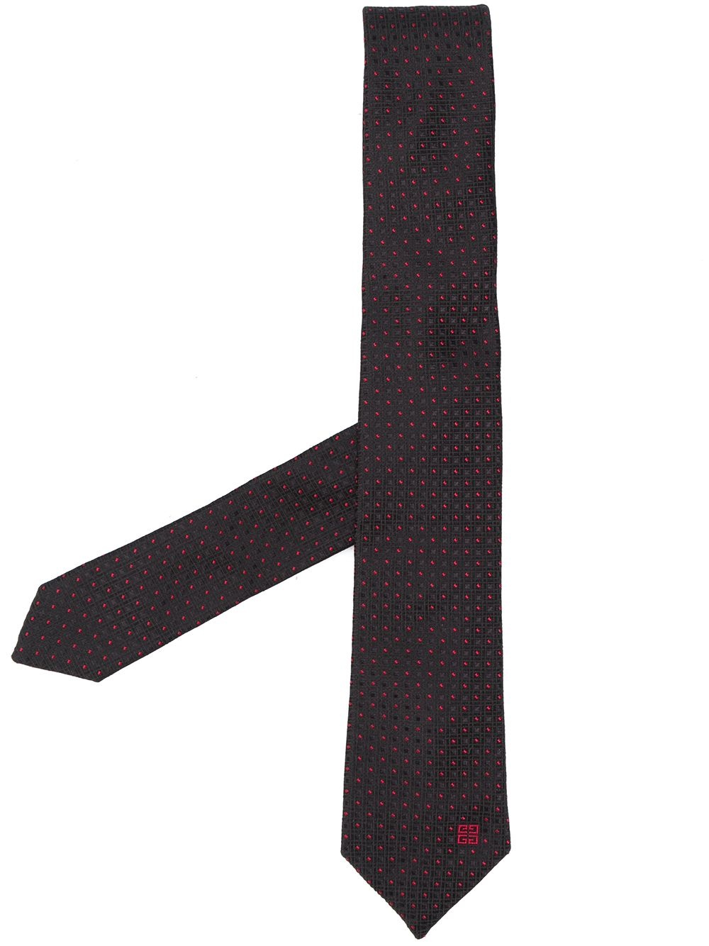 polka-dot silk tie - 1