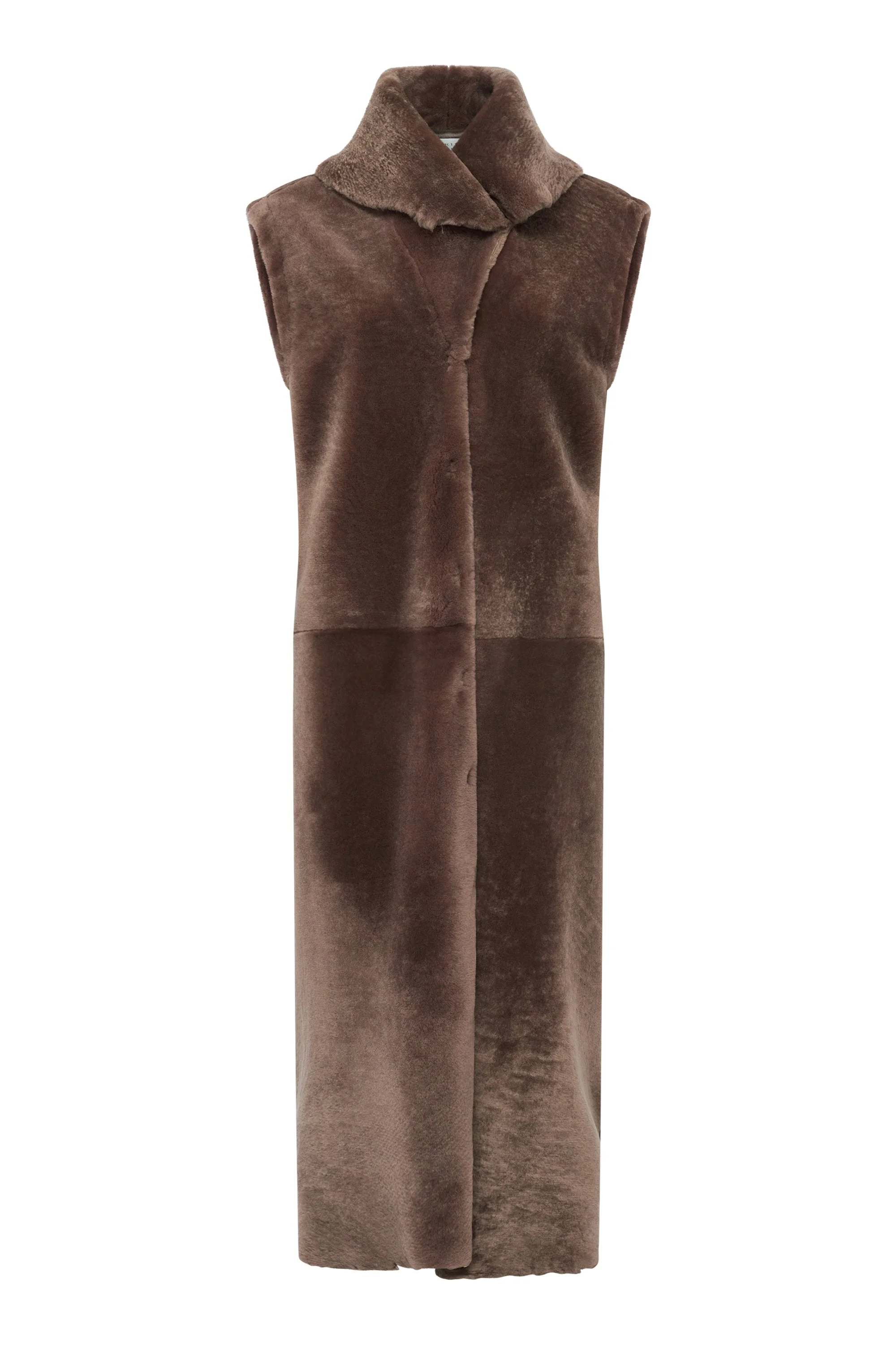Smith Raw Cut Coat Liner in Mocha Shearling - 1