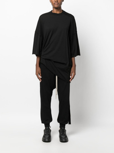 Rick Owens DRKSHDW tapered drop-crotch cotton trousers outlook