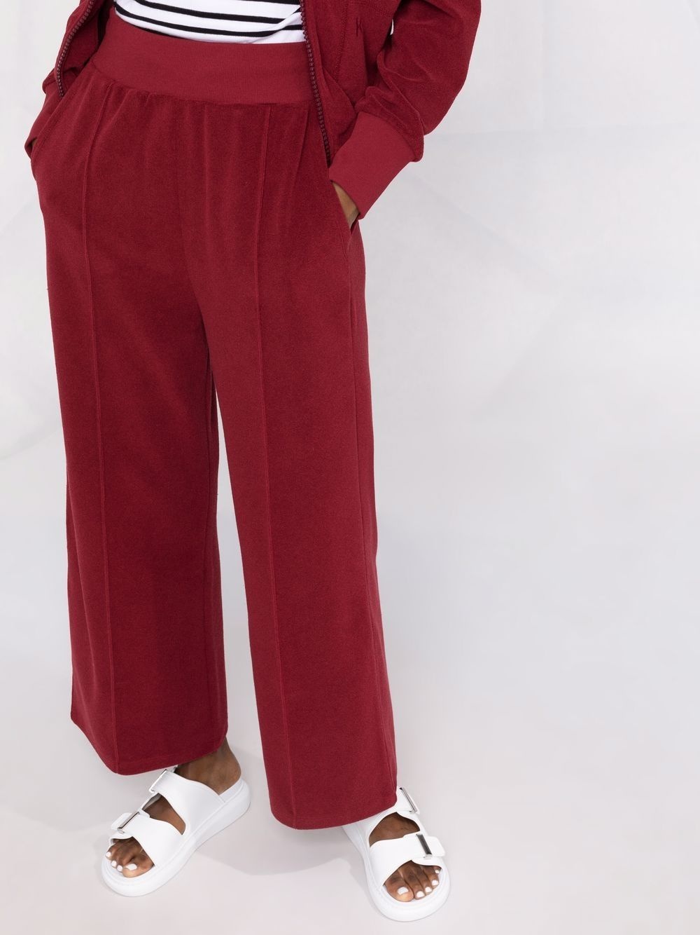 wide-leg terry-cloth trousers - 5