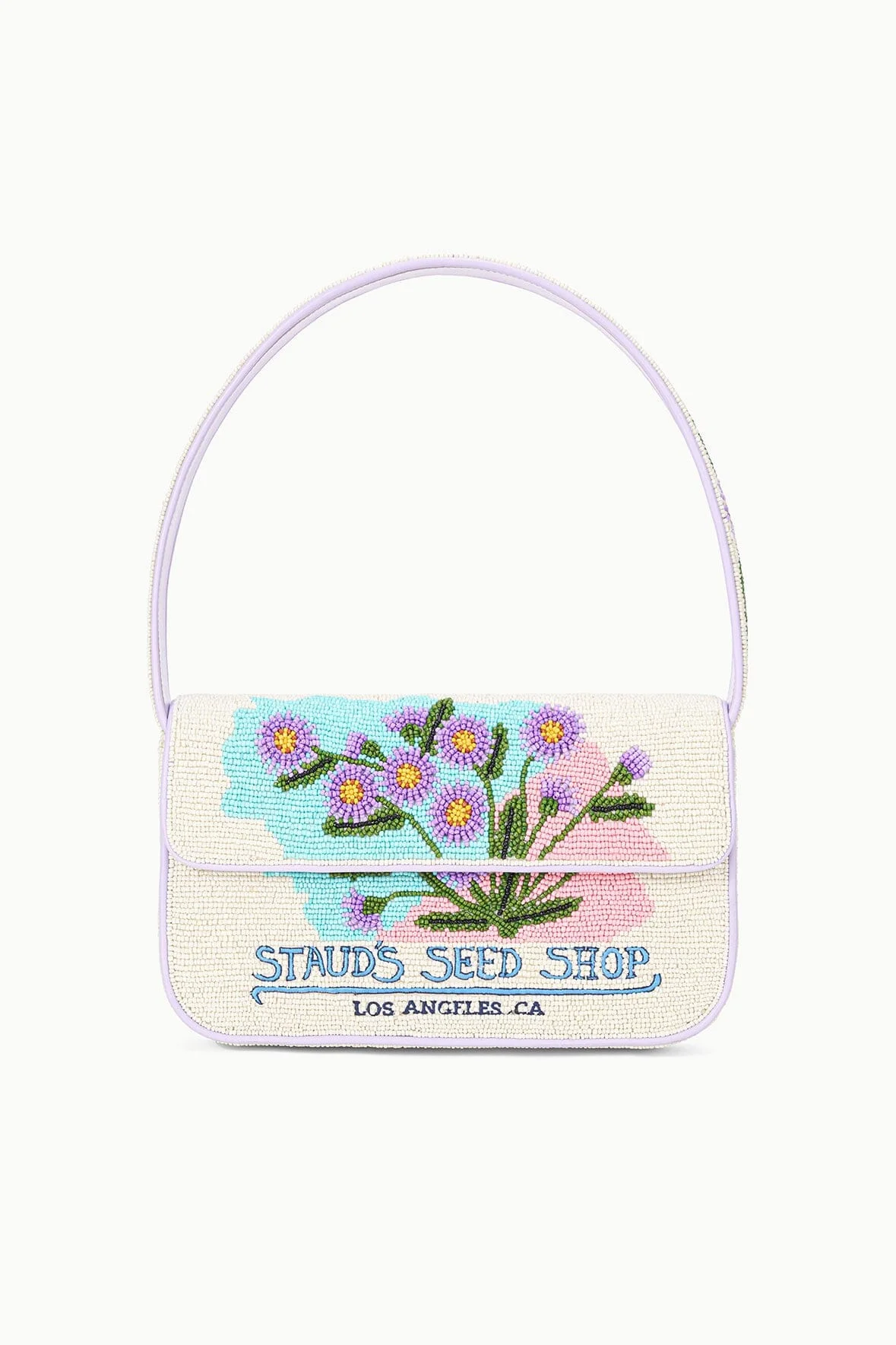 STAUD TOMMY BEADED BAG CALIFORNIA ASTER - 1