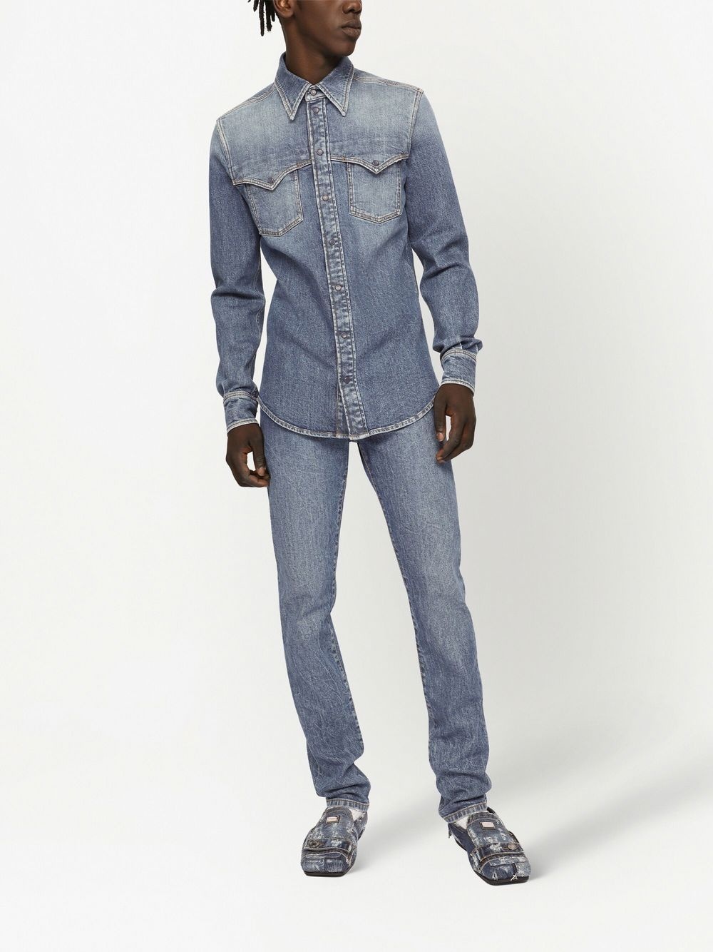 mid-rise slim-fit jeans - 3