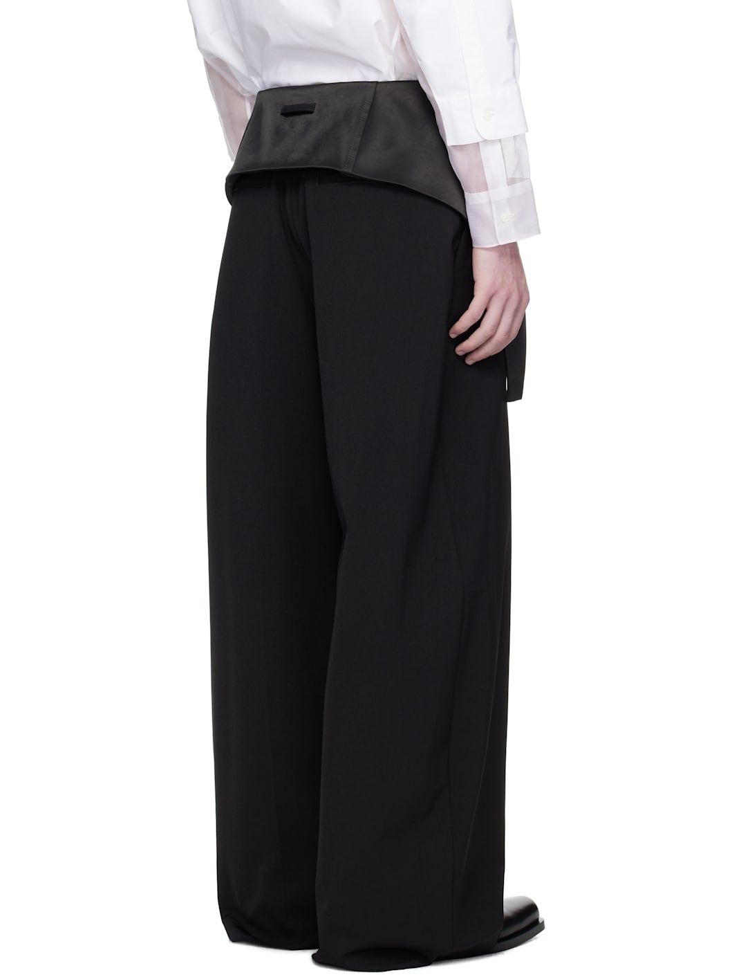 Black 'The Bodysuit' Suit Trousers - 3