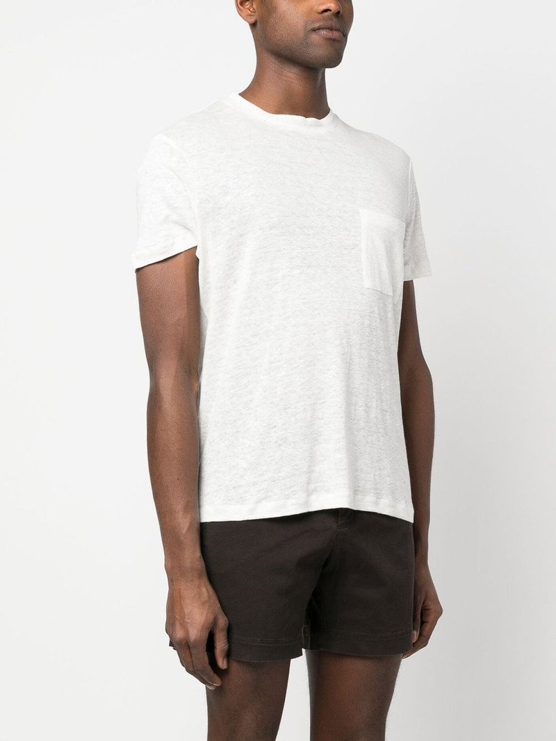 short-sleeve linen-flax T-shirt 3