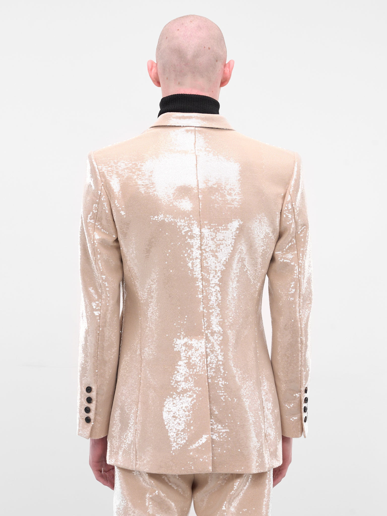 Egonic Double-Breasted Sequin Blazer - 3