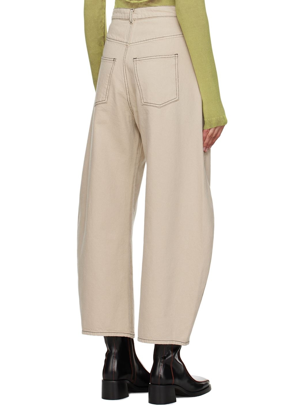Beige Shade Jeans - 3