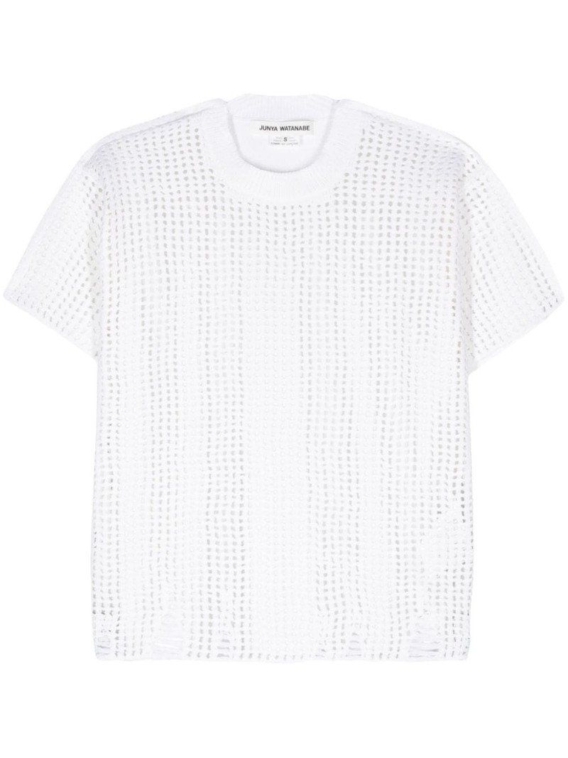 panelled open-knit top 1