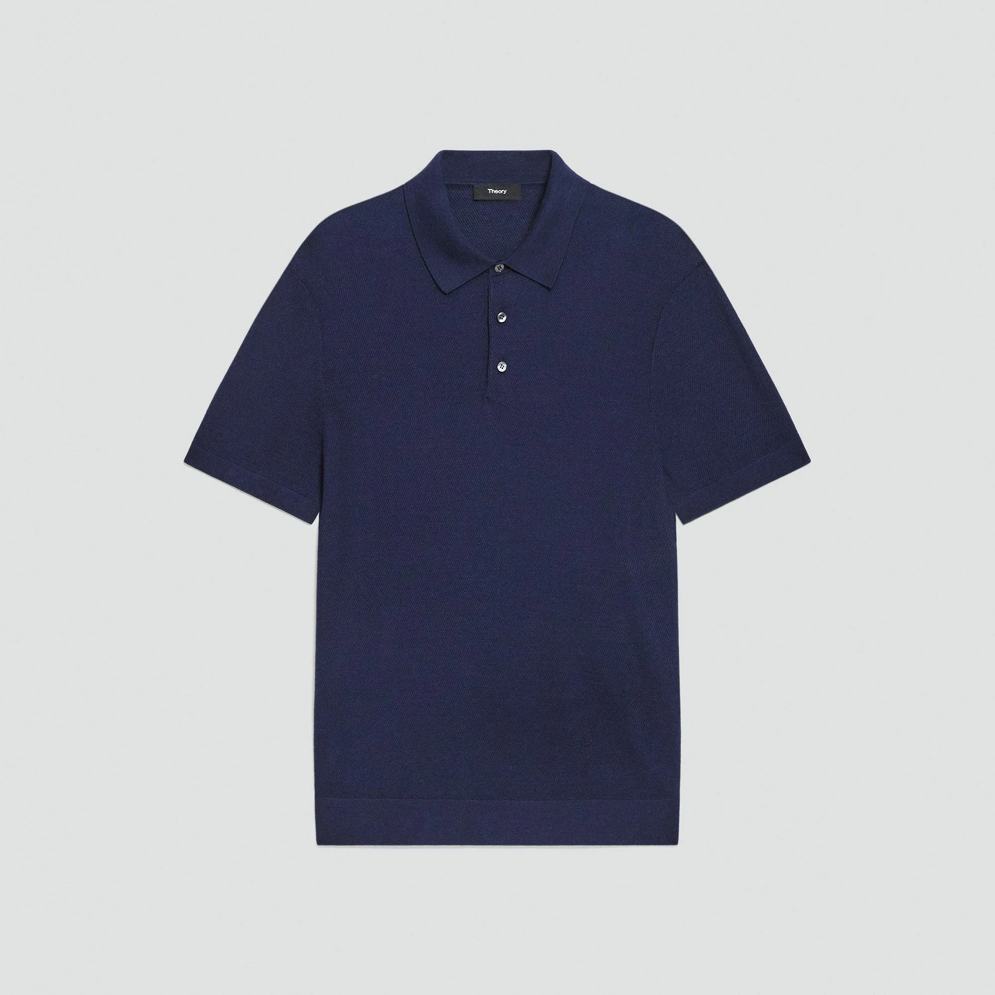 Polo Shirt in Silk-Cotton - 1