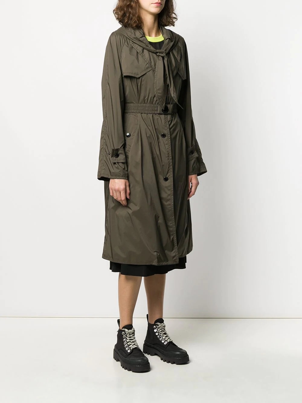 belted trench coat - 3