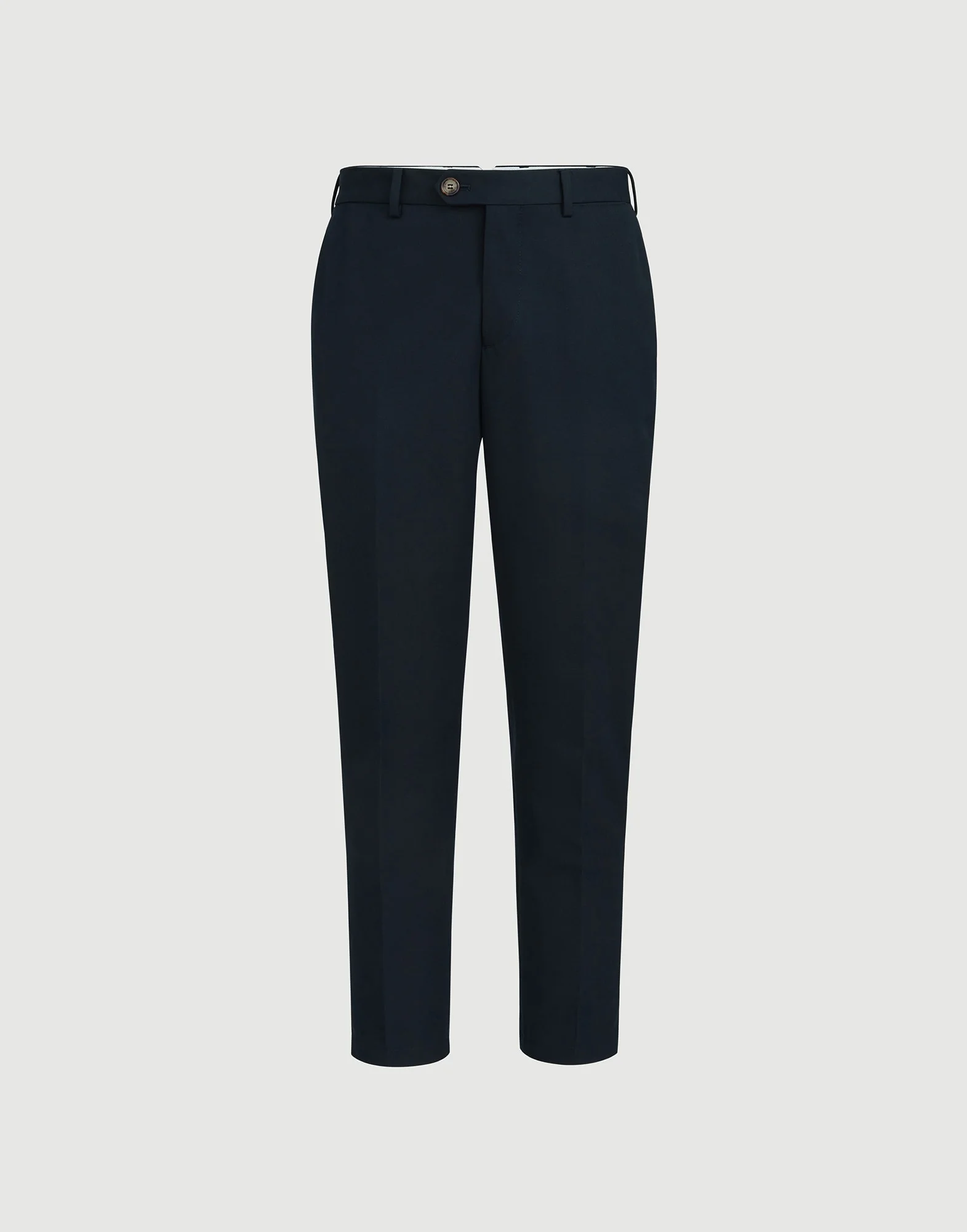 Cotton and virgin wool gabardine Italian fit trousers - 1