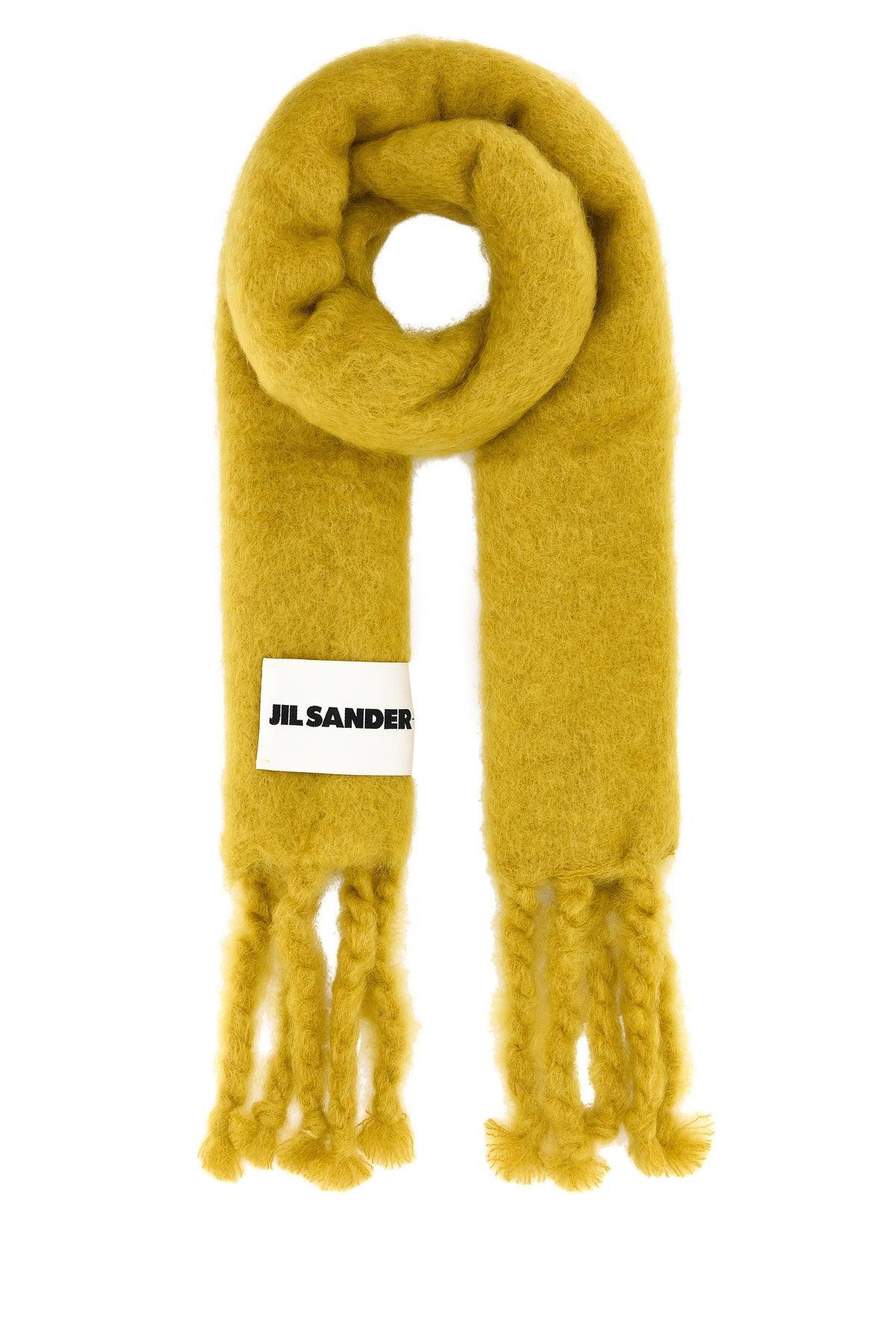 Mustard mohair blend scarf - 1