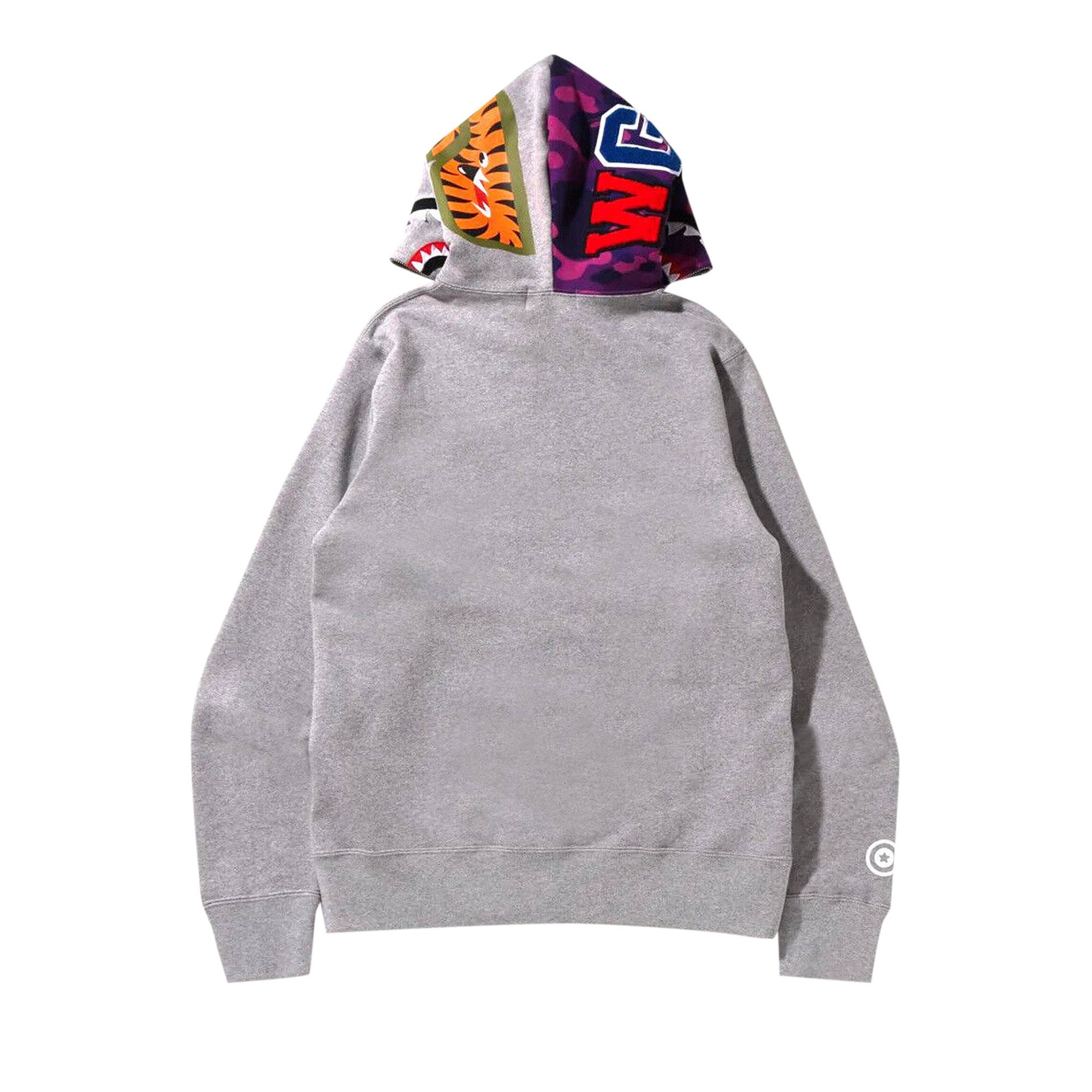 BAPE Color Camo Shark Full Zip Hoodie 'Grey' - 2