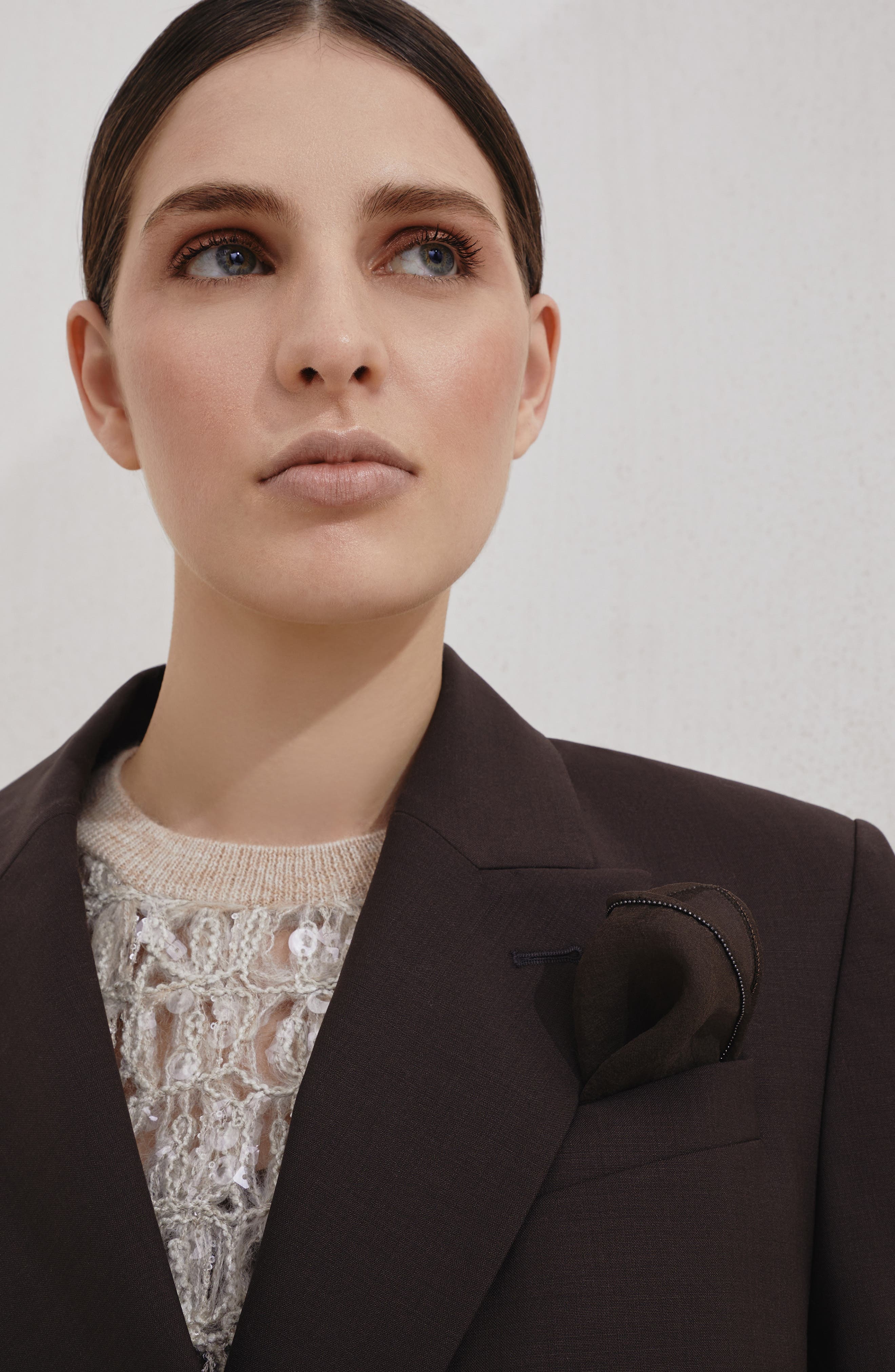 Brunello Cucinelli Blazer with monili in Cocoa at Nordstrom - 4