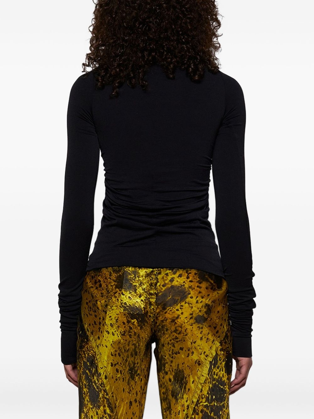 bias-cut flared trousers - 5