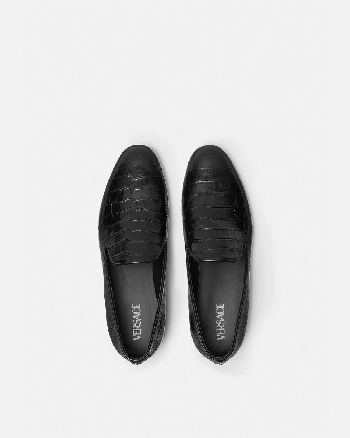 Croc-Effect Leather Slippers - 3