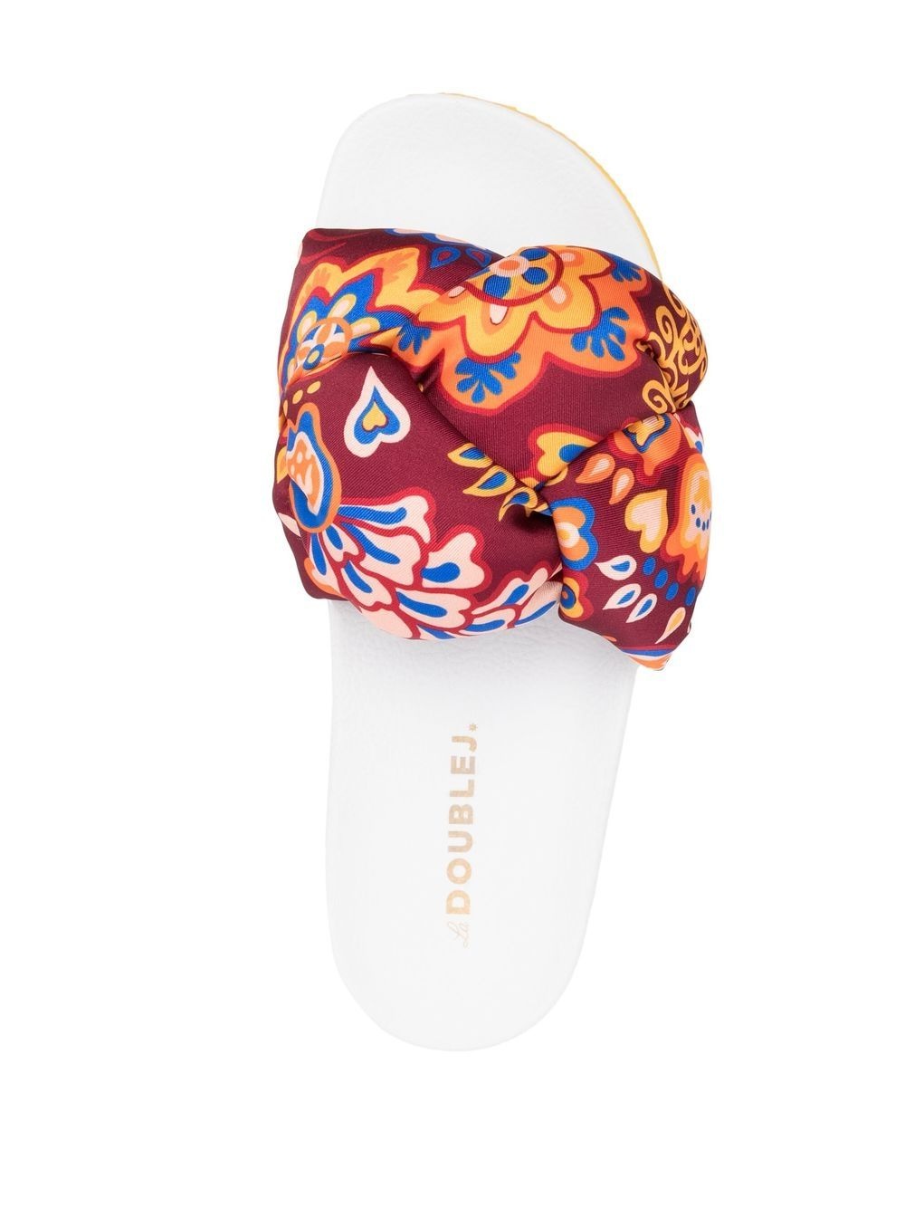 Treccia embroidered slides - 4