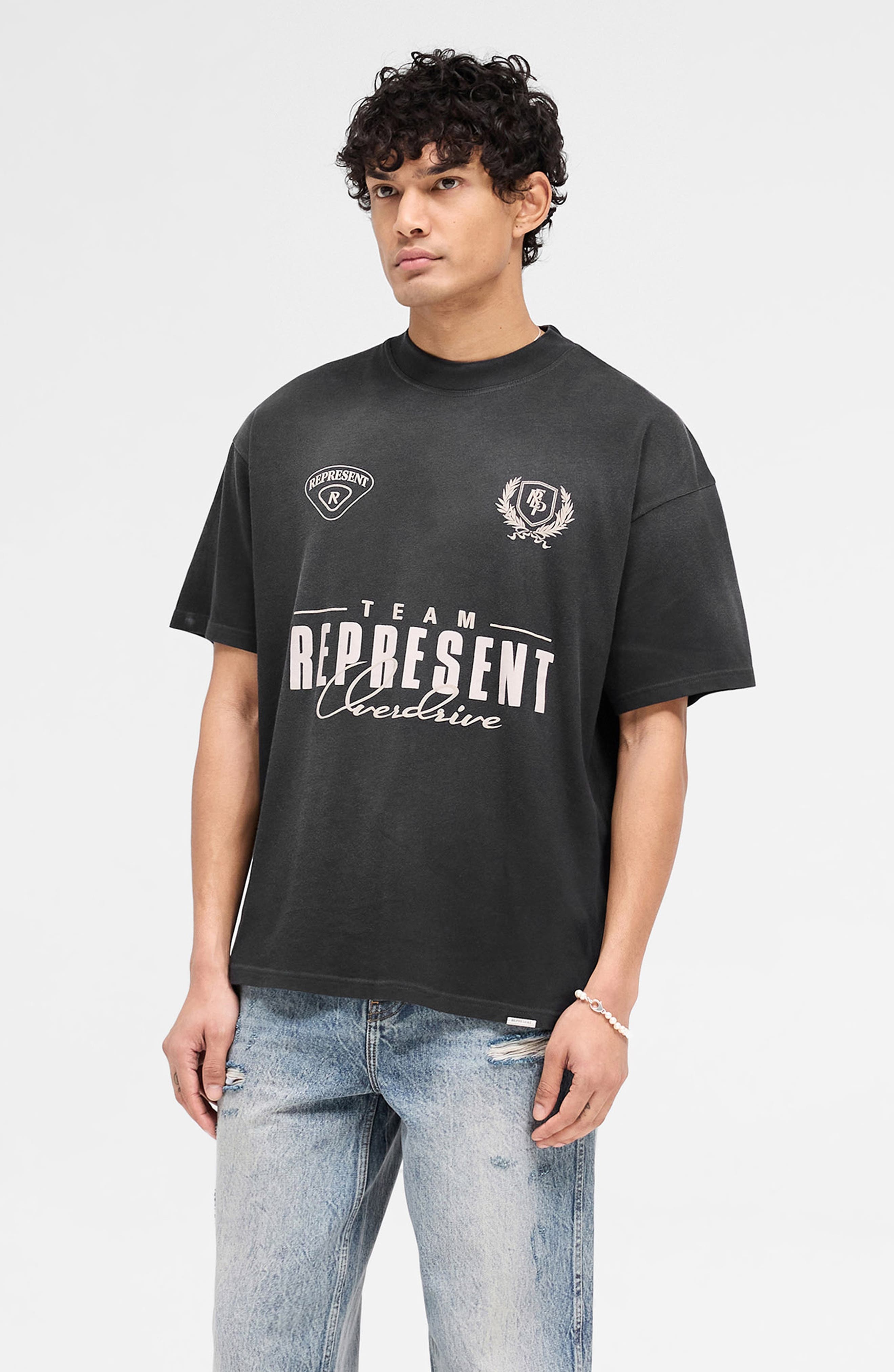 Represent World Championship Graphic T-Shirt in Stained Black at Nordstrom - 4