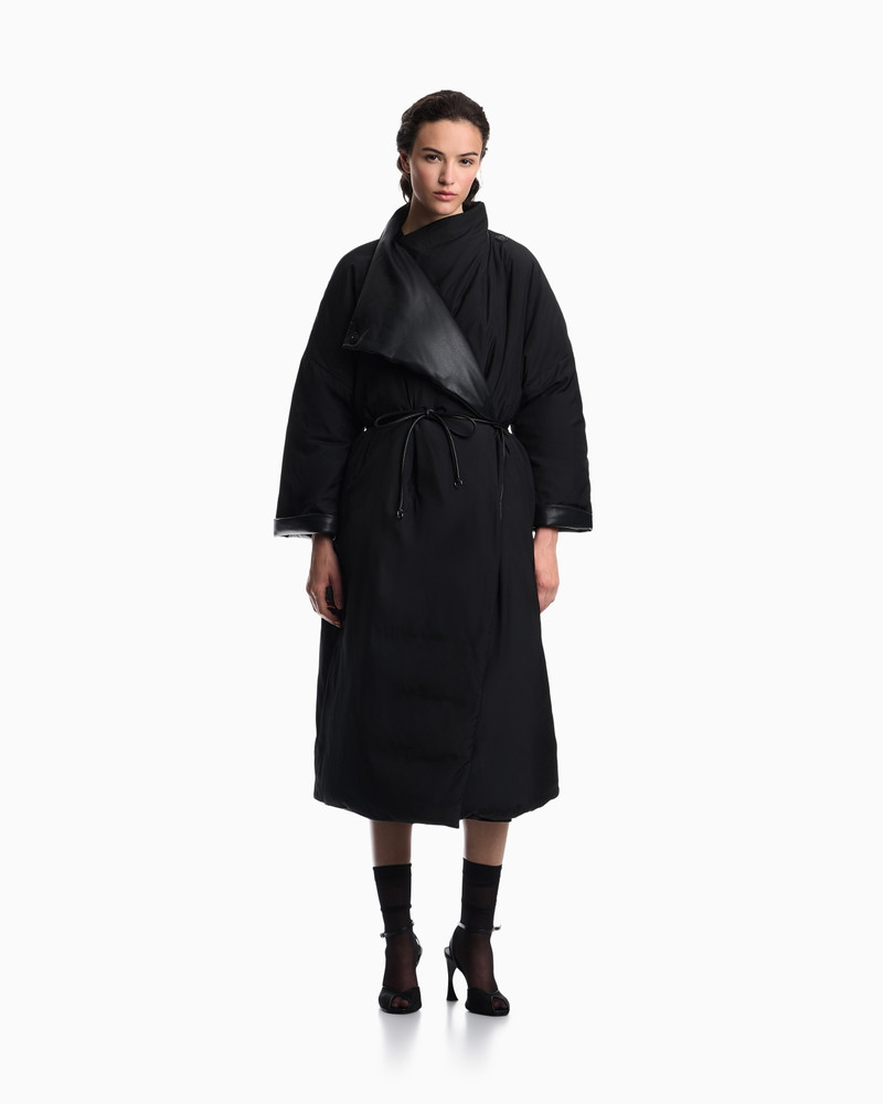 ASV REVERSIBLE OVERSIZED LONG DOWN JACKET IN LAMBSKIN NAPPA LEATHER 6