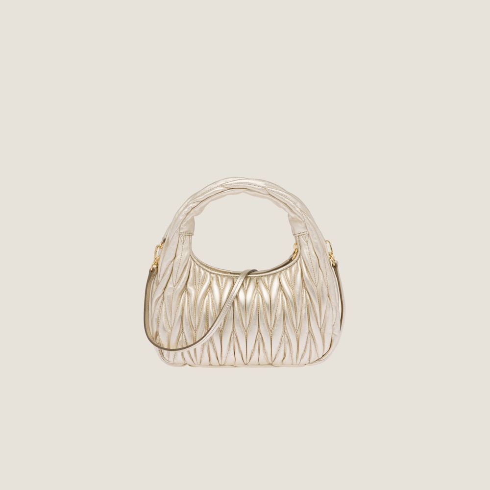 Wander matelassé nappa leather mini hobo bag - 4