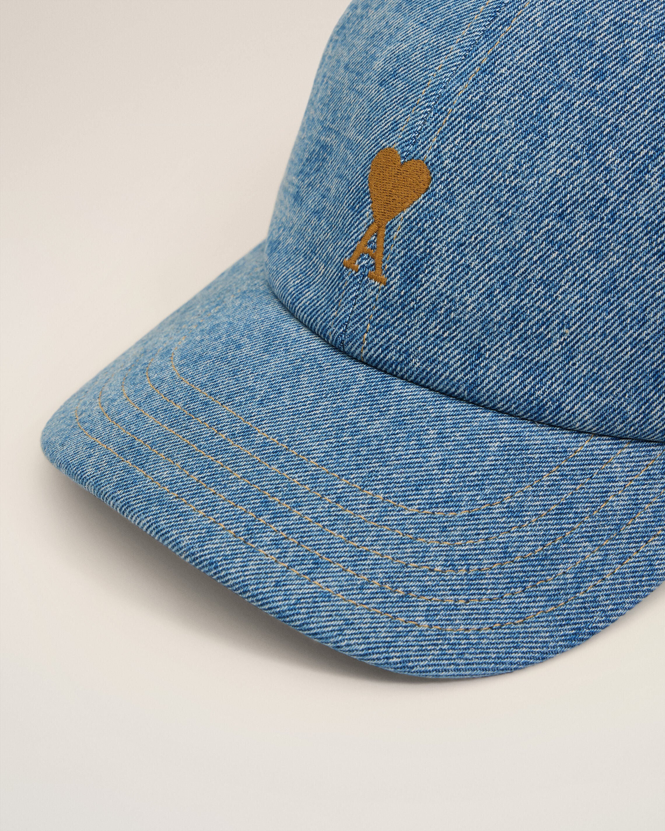 BLUE COTTON AMI DE COEUR EMBROIDERY CAP - 3