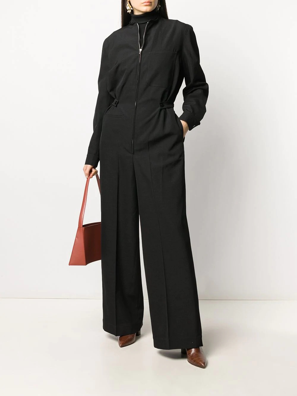 front zip-fastening jumpsuit - 2