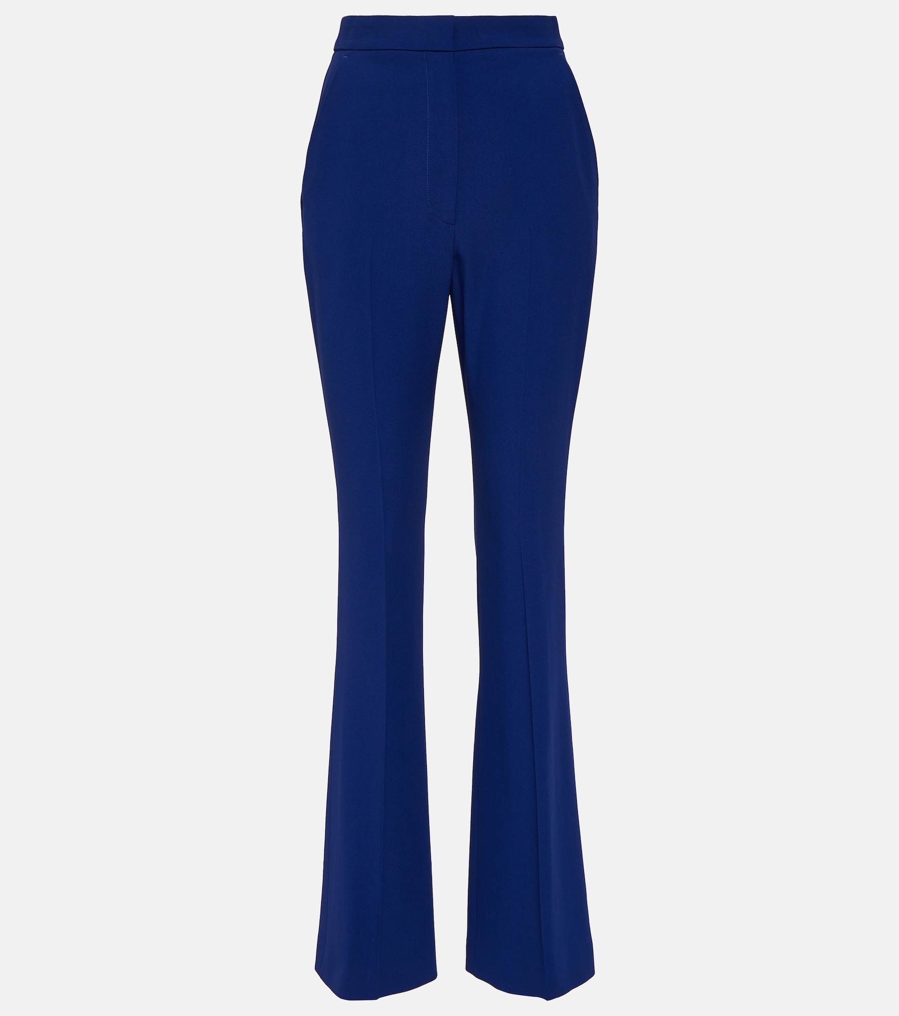 ALEXANDER McQUEEN HIGH-WAISTED FLARED TROUSERS IN CREPE