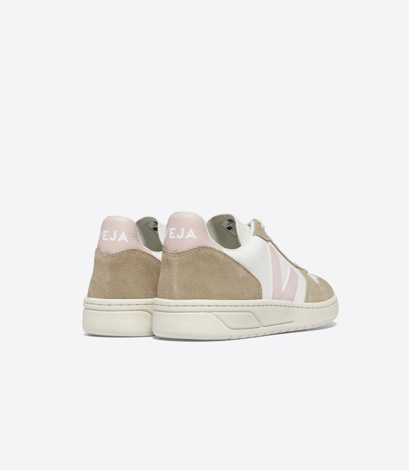VEJA V-10 LEATHER WHITE PETALE SAHARA outlook