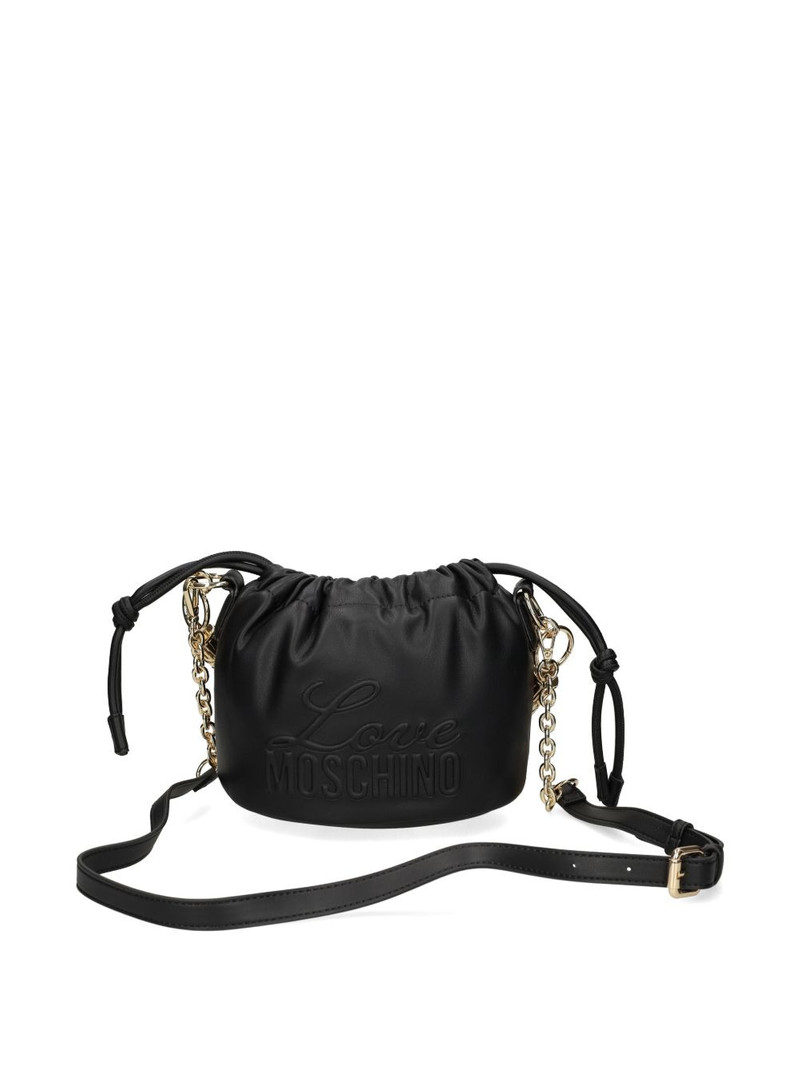 braided-handle logo-embossed shoulder bag 6