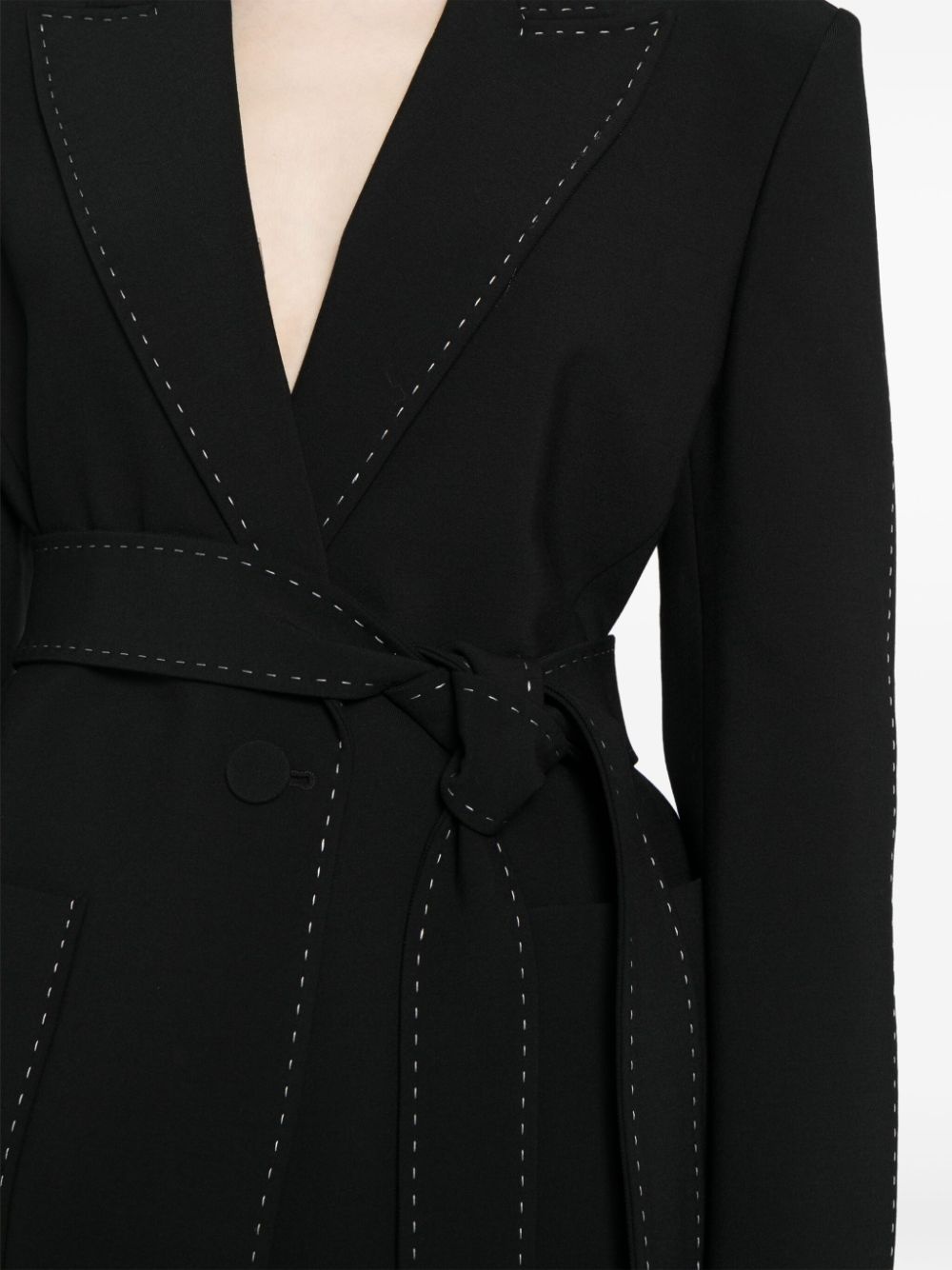 topstitch blazer - 5