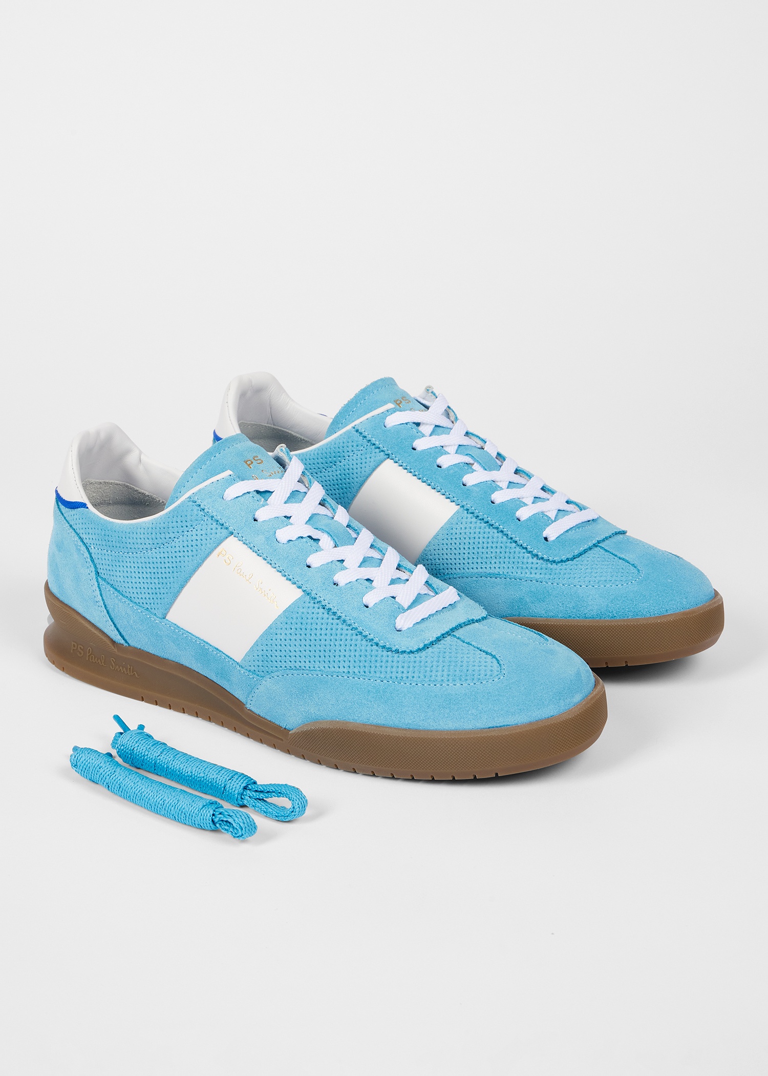 Light Blue Suede 'Dover' Trainers - 3
