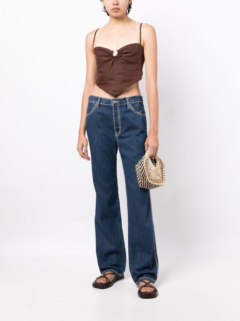 RE/DONE loose-fit contrast-stitching jeans outlook