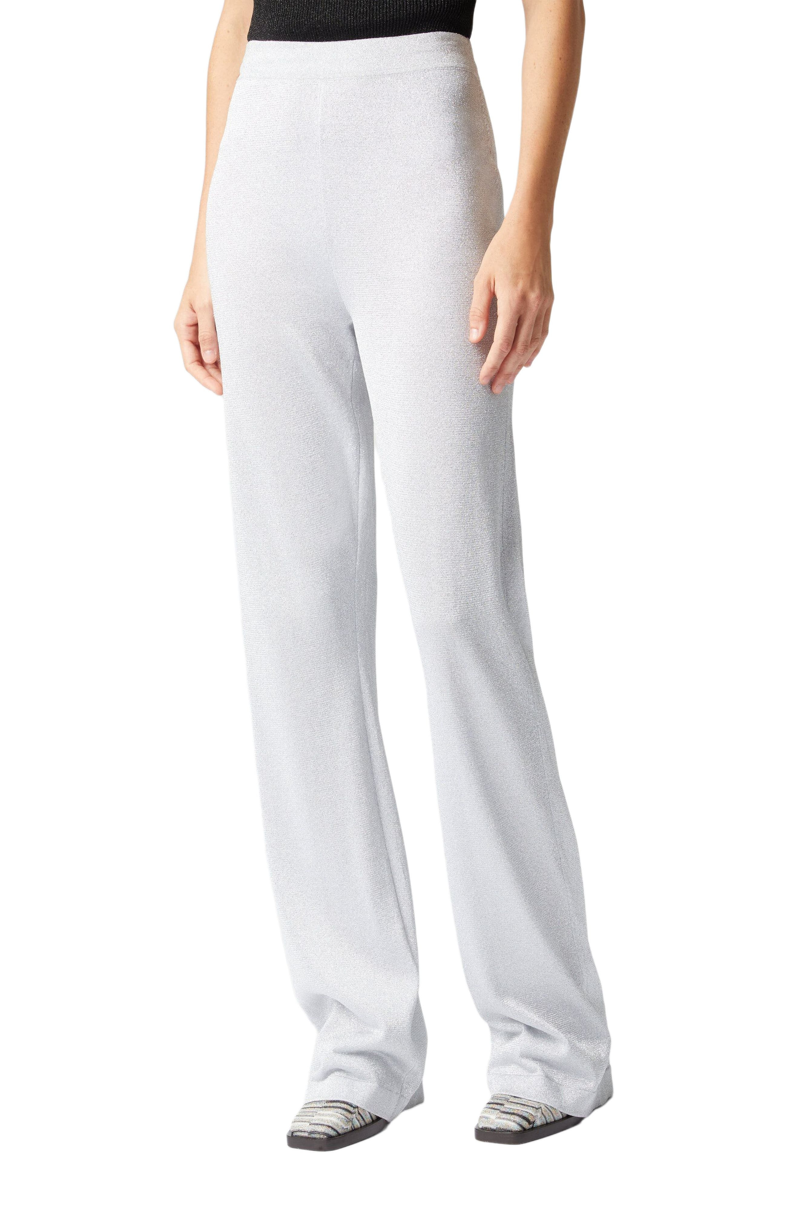 Missoni Straight Trousers In Lamé Viscose in Silver at Nordstrom - 4