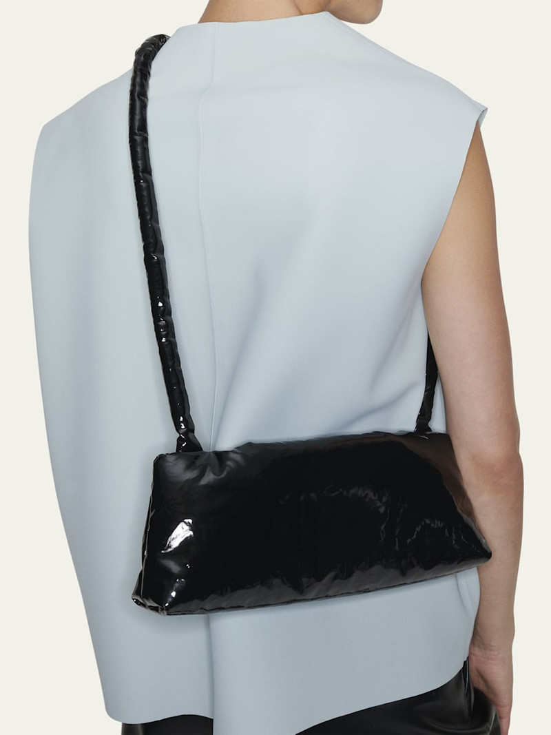 KASSL Editions Knot Padded Oil-Coated Shoulder Bag outlook