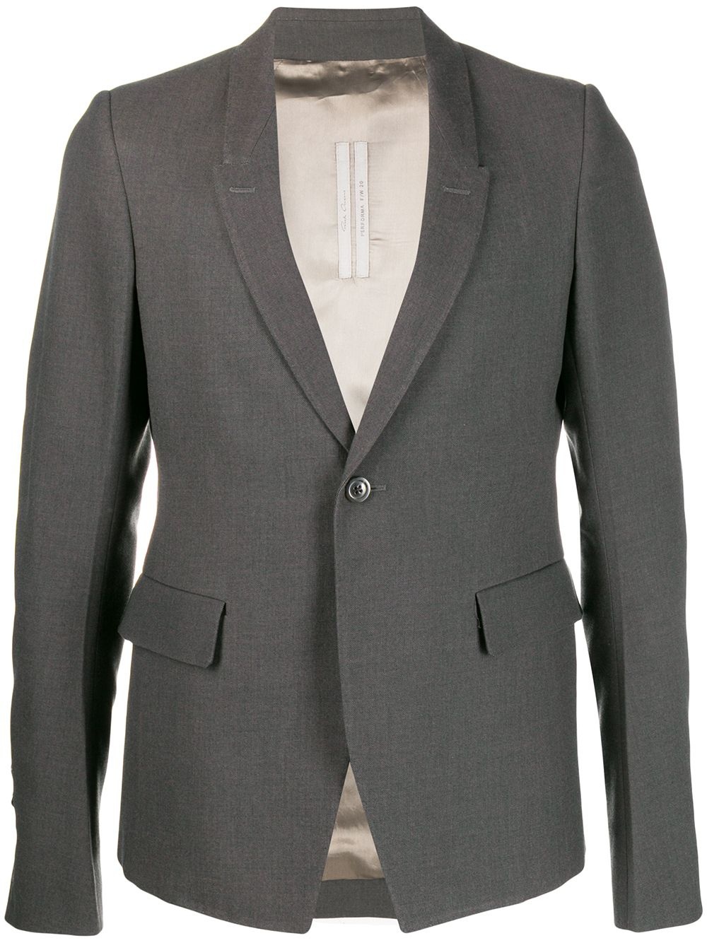 narrow-lapel blazer - 1