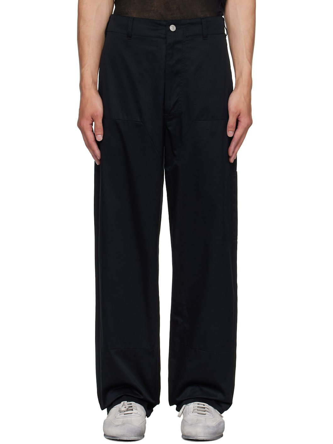 Black Cotton Trousers - 1