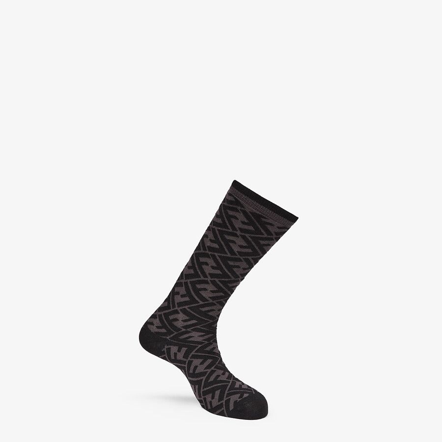 Gray cotton socks - 1