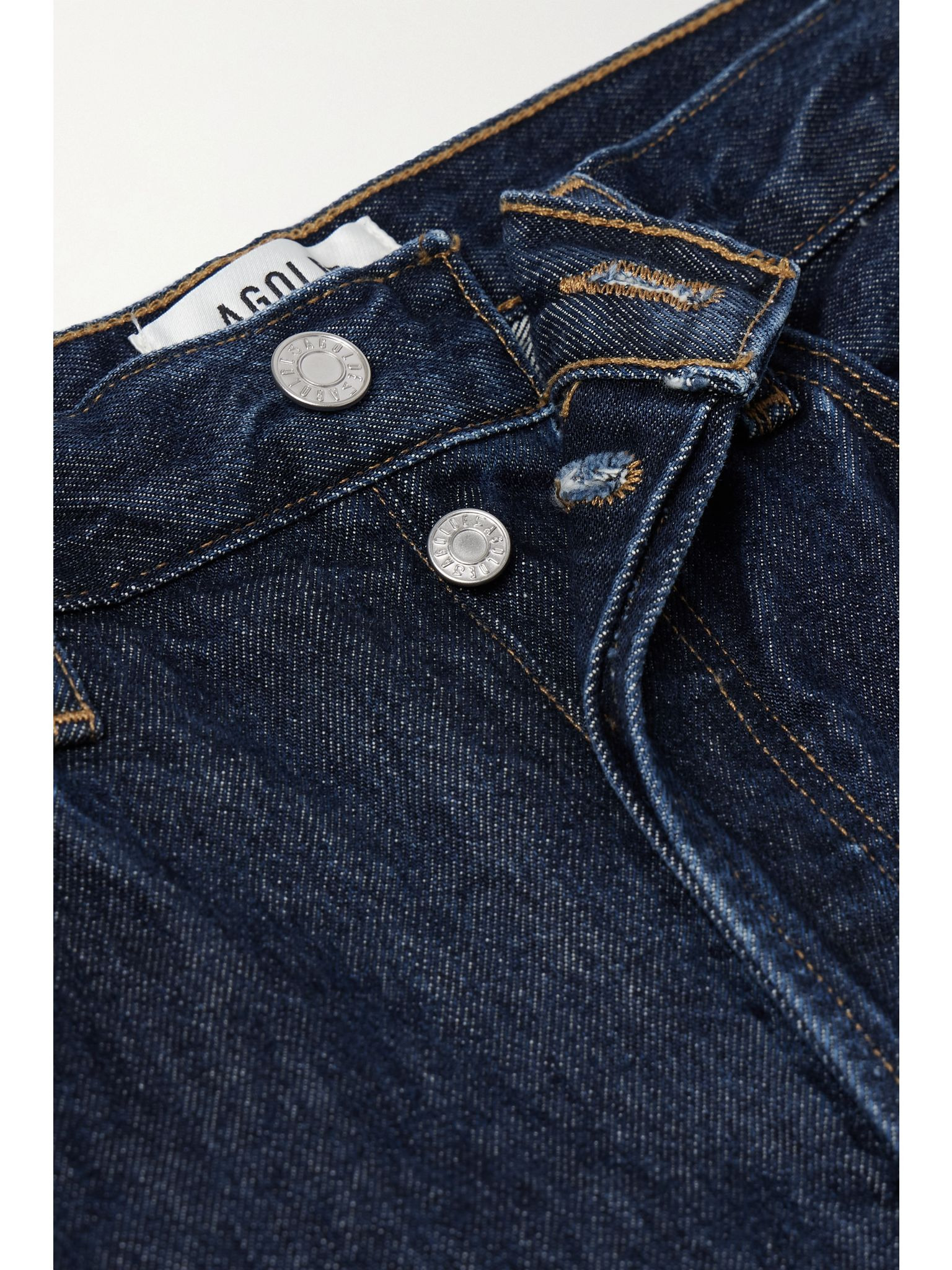 + NET SUSTAIN '90s Pinch Waist Long high-rise straight-leg organic jeans Dark denim - 5