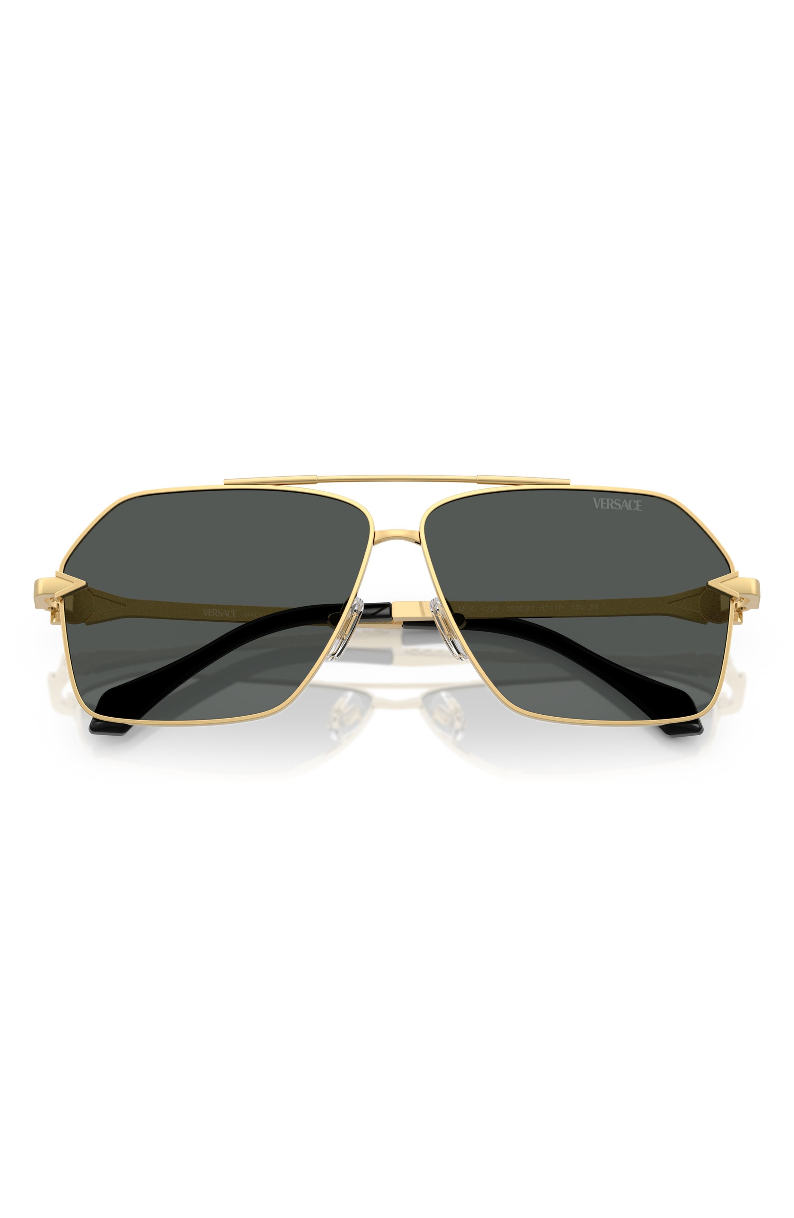 Versace 63mm Pilot Sunglasses in Gold at Nordstrom - 5