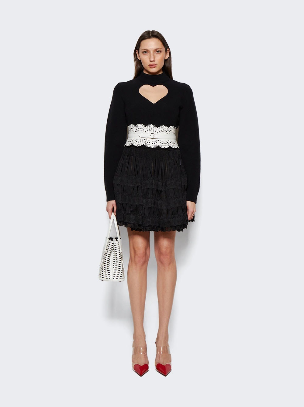 Knit Heart Jumper Black - 2